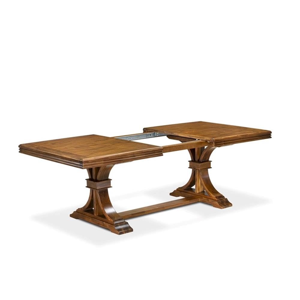 9-Piece Acacia Wood Dining Table Set with 8 Beige PU Leather Chairs T72307
