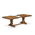 9-Piece Acacia Wood Dining Table Set with 8 Beige PU Leather Chairs T72307