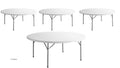 White 6-ft Plastic Folding Round Table V7181