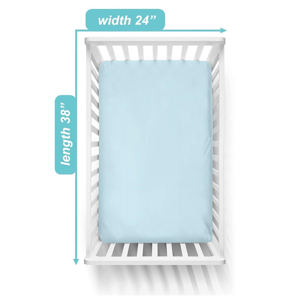 2 Pack Fitted Mini Crib Sheets 38x24" Blue F52525