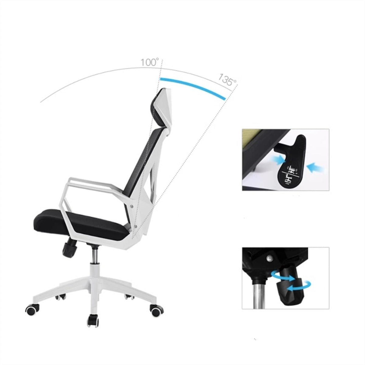 Orange Ergonomic Mesh High Back Office Chair Z9832