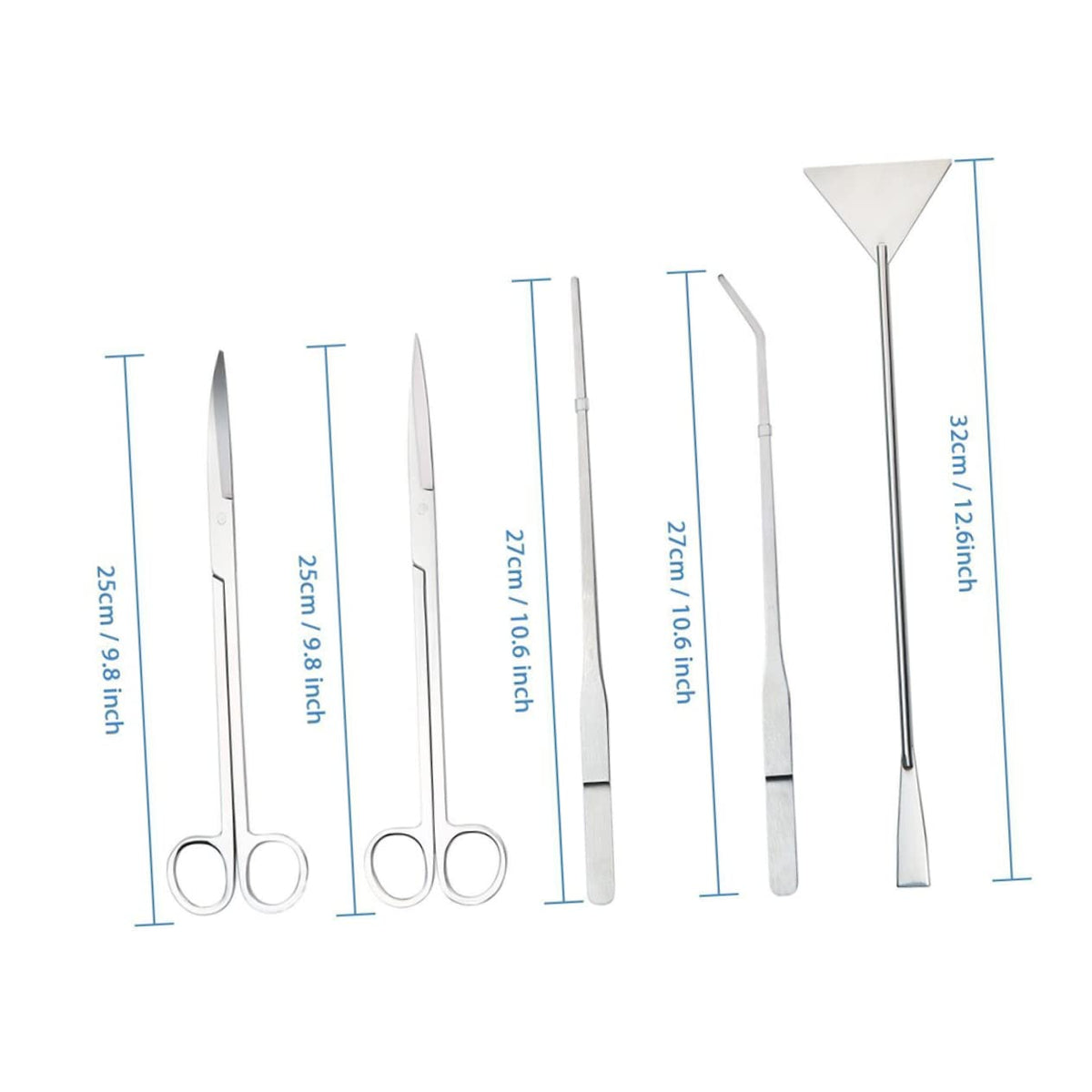 5 in 1 Stainless Steel Aquarium Aquascaping Kit I8649