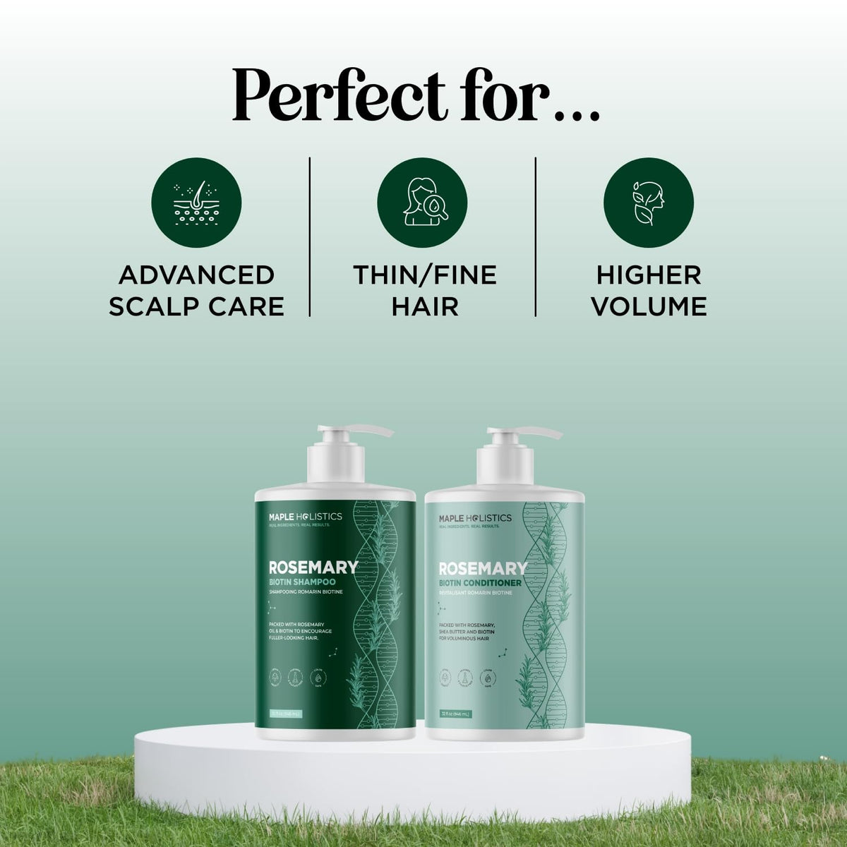 Biotin Rosemary Shampoo and Conditioner Set 32 Fl Oz Each Y6056