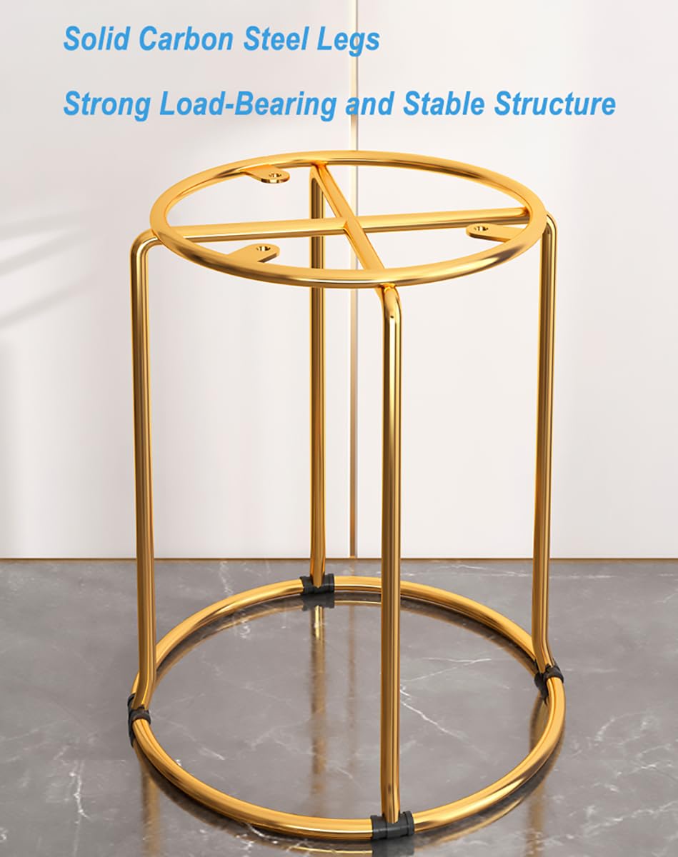 Carbon Steel Stacking Stool Set with Padded Seat, 4-Piece, Grey H518