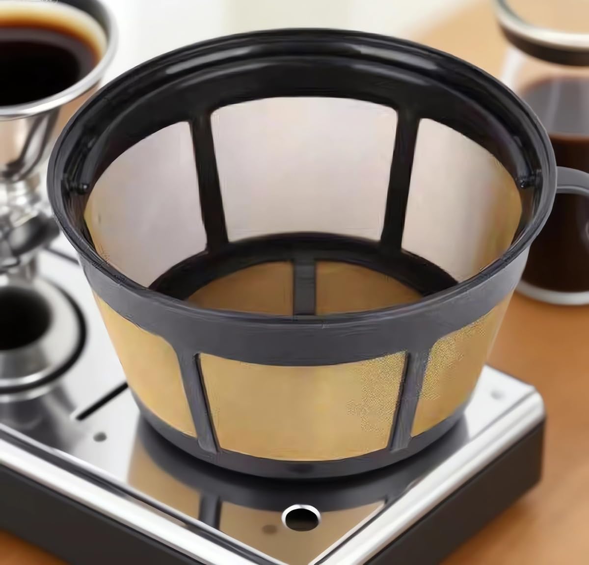 Reusable Stainless Steel Mesh Coffee Filter 2 Pack O72759