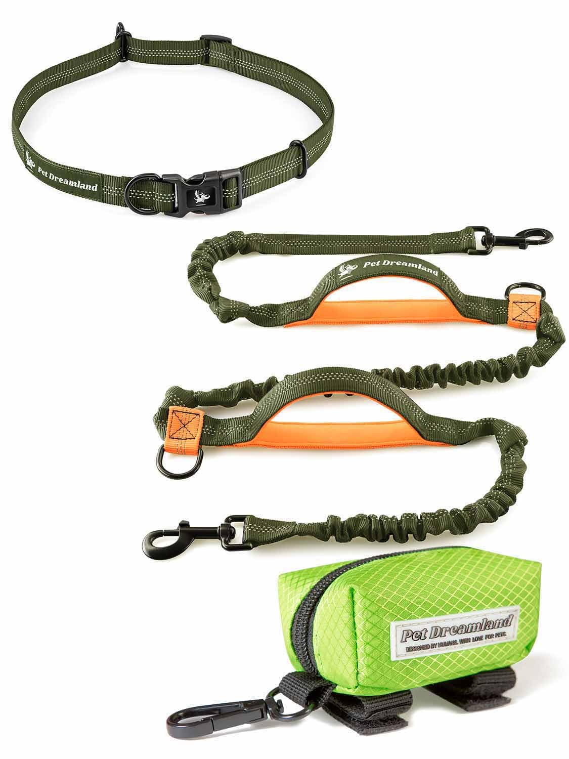 Hands Free Dog Leash for Large Dogs with Poop Bag Dispenser D77490