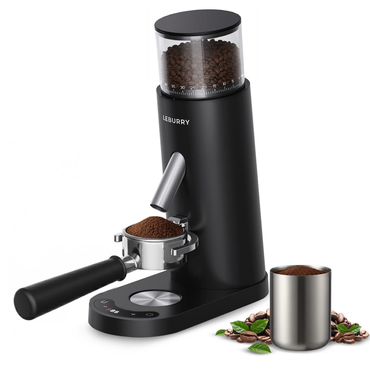 Portable Electric Burr Coffee Grinder with 60 Grind Settings C6797