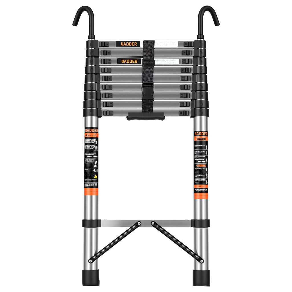 12.5 FT Telescoping Ladder with Hooks D606