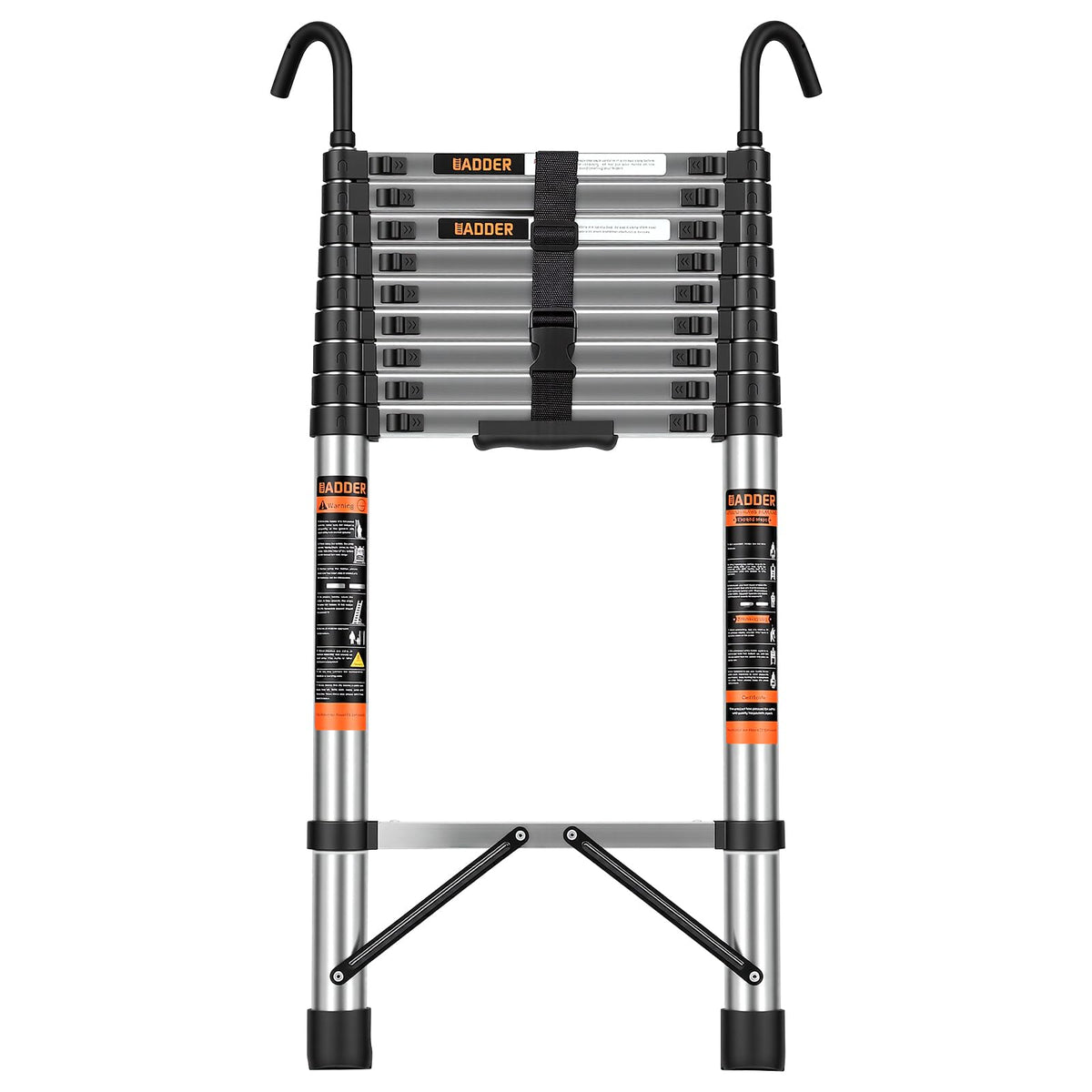 12.5 FT Telescoping Ladder with Hooks D606