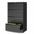 4 Drawer Black Metal File Cabinet with Lock E4568