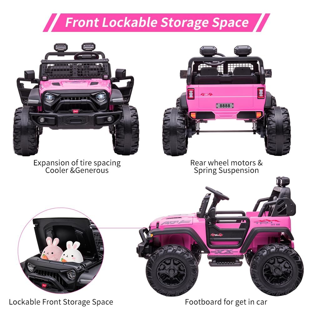 24V Kids Ride on 2 Seaters Electric Car with Remote Control Q6293
