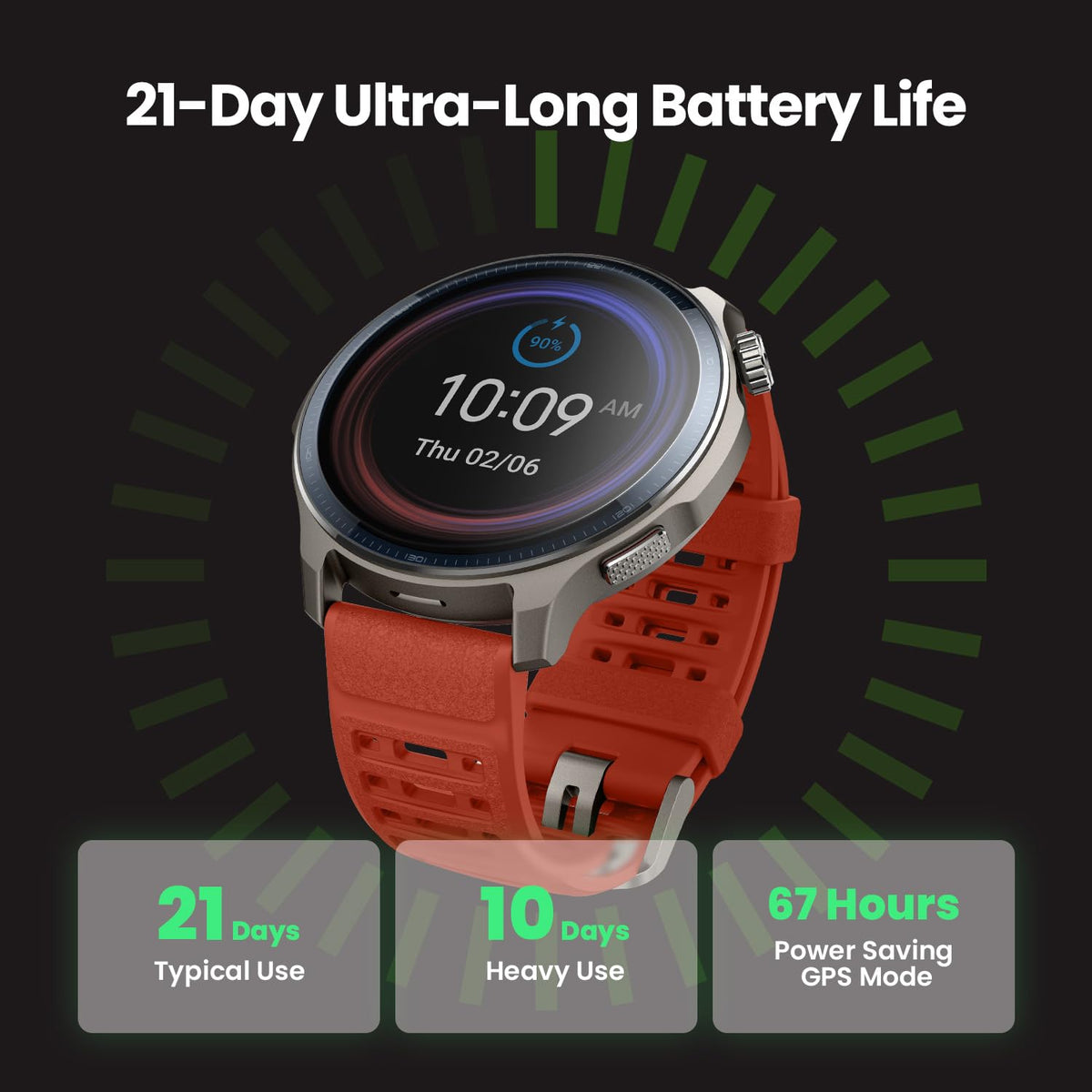 47mm AMOLED Sapphire Glass Smart Watch N6764
