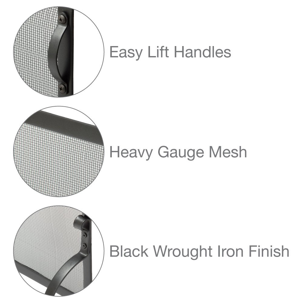 Medium Wrought Iron Fireplace Screen R25016