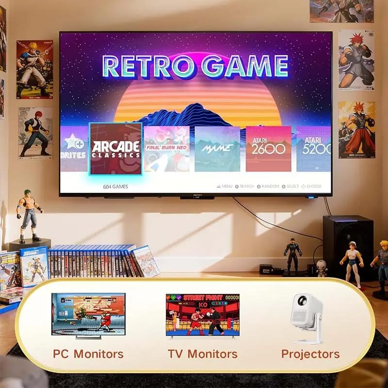 4K Wireless Retro Game Stick with 40000 Games and 26 Emulators N7505