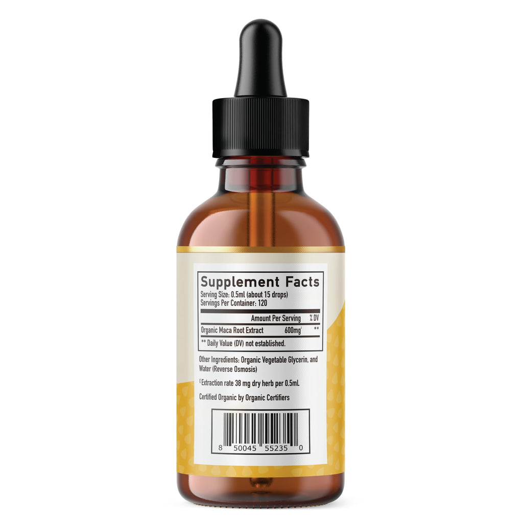 Organic Maca Root Liquid Drops 2 fl oz H9631