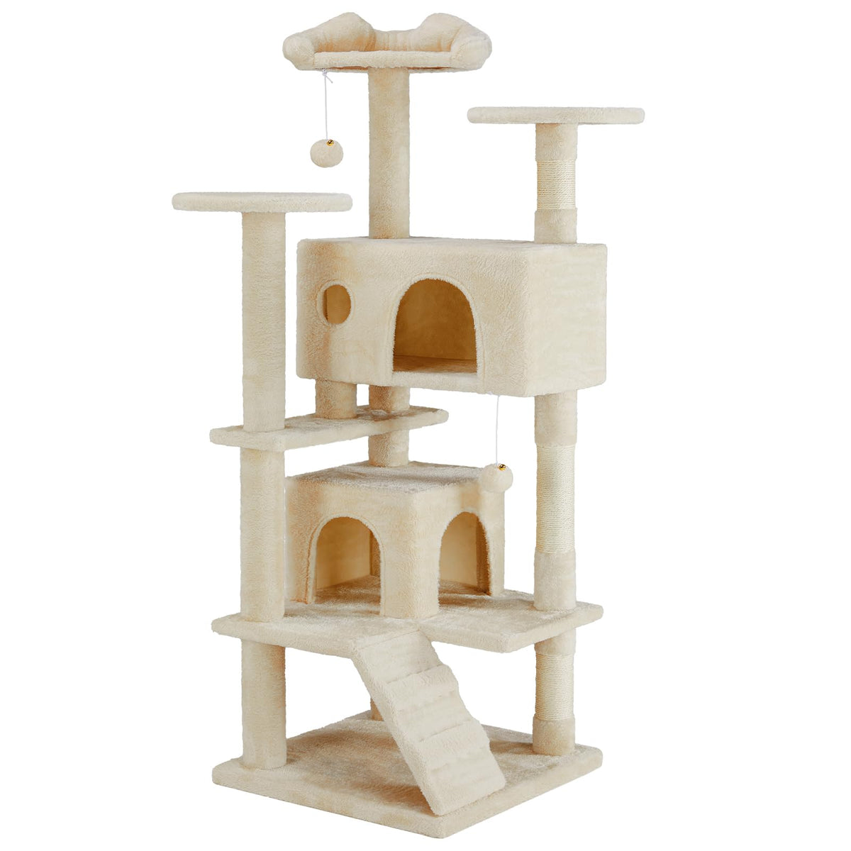 54-inch Cat Tree Tower with Scratching Posts X813737