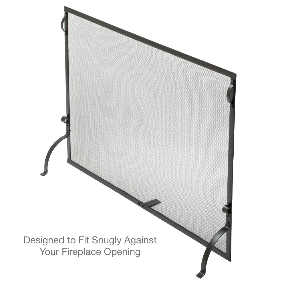 Medium Wrought Iron Fireplace Screen R25016