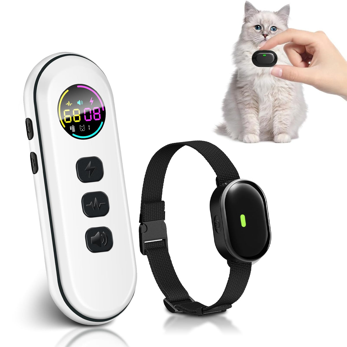 Ultra-Small Cat Training Collar with Remote, Waterproof, Rechargeable B3899