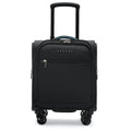 14 inch Black Softside Underseat Carry On Luggage with Wheels R8503