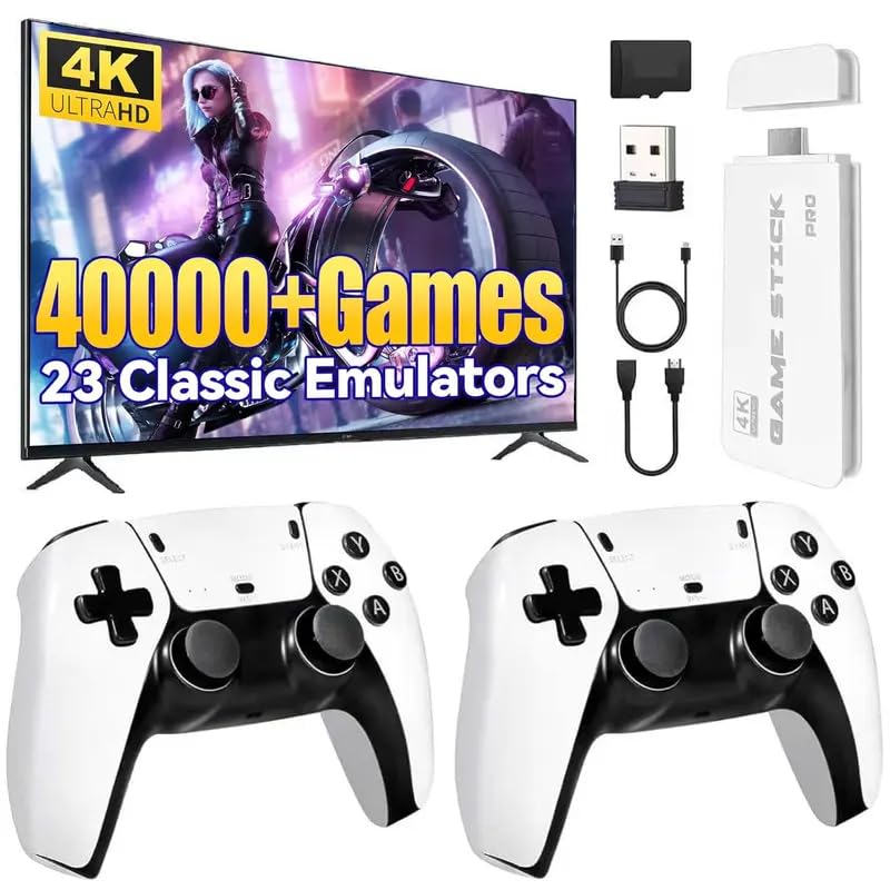 4K Wireless Retro Game Stick with 40000 Games and 26 Emulators N7505