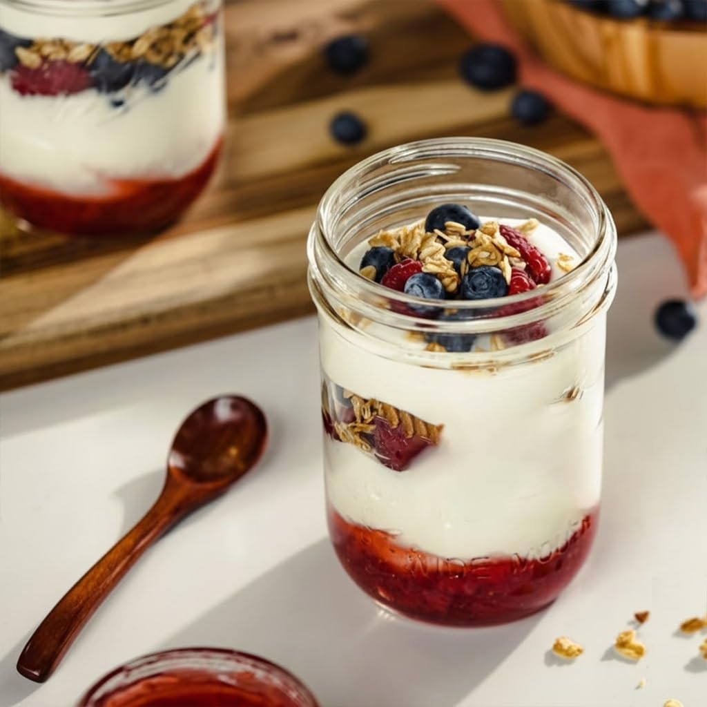 16oz Regular Mouth Glass Canning Jars With Lids, 12 Count R674