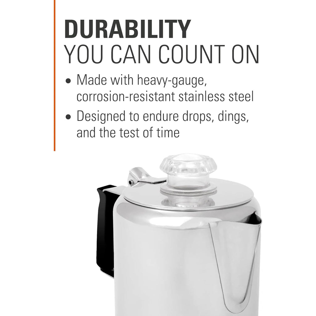 Stainless Steel Percolator Coffee Pot O167637