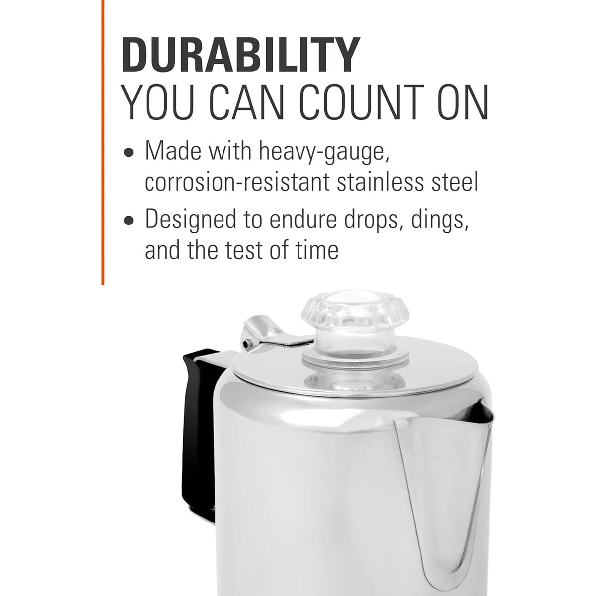 Stainless Steel Percolator Coffee Pot O167637