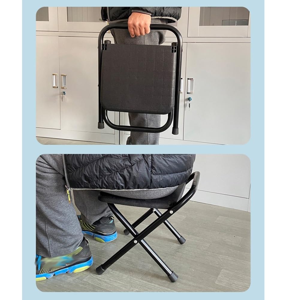 Portable Folding Stool 18 Inch Black X273
