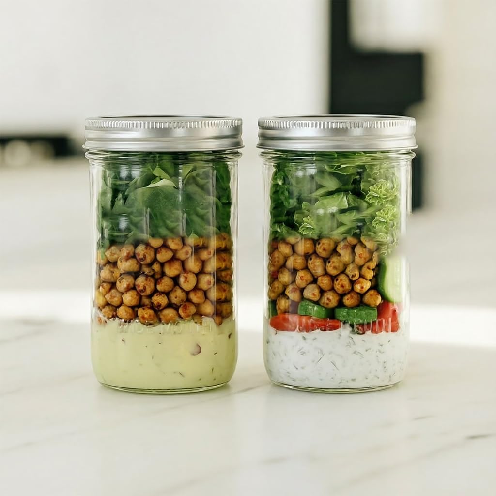 16oz Regular Mouth Glass Canning Jars With Lids, 12 Count R674
