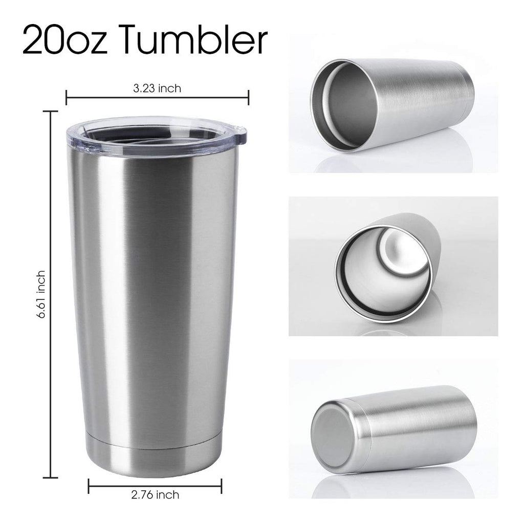 20oz Stainless Steel Insulated Tumblers with Lid Pack N235873