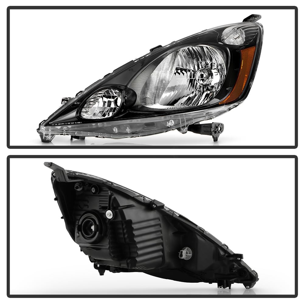 Black Housing Headlights Headlamps Pair Set I865105