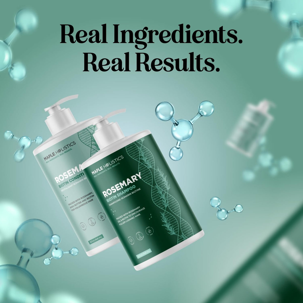 Biotin Rosemary Shampoo and Conditioner Set 32 Fl Oz Each Y6056