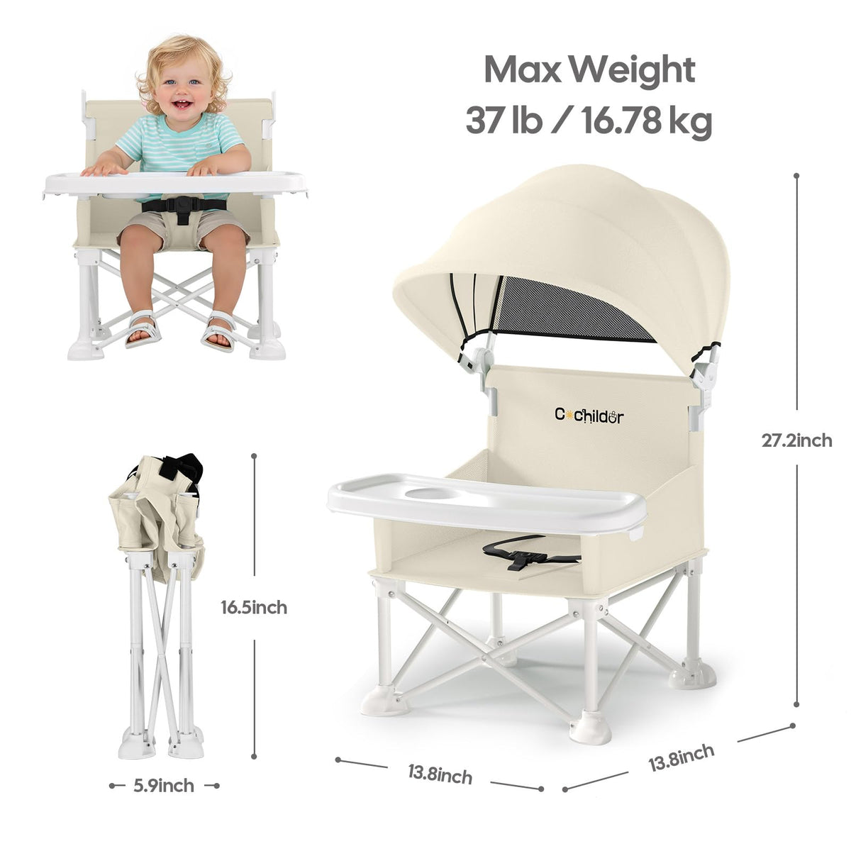 4-in-1 Portable Foldable Baby Chair Y3629