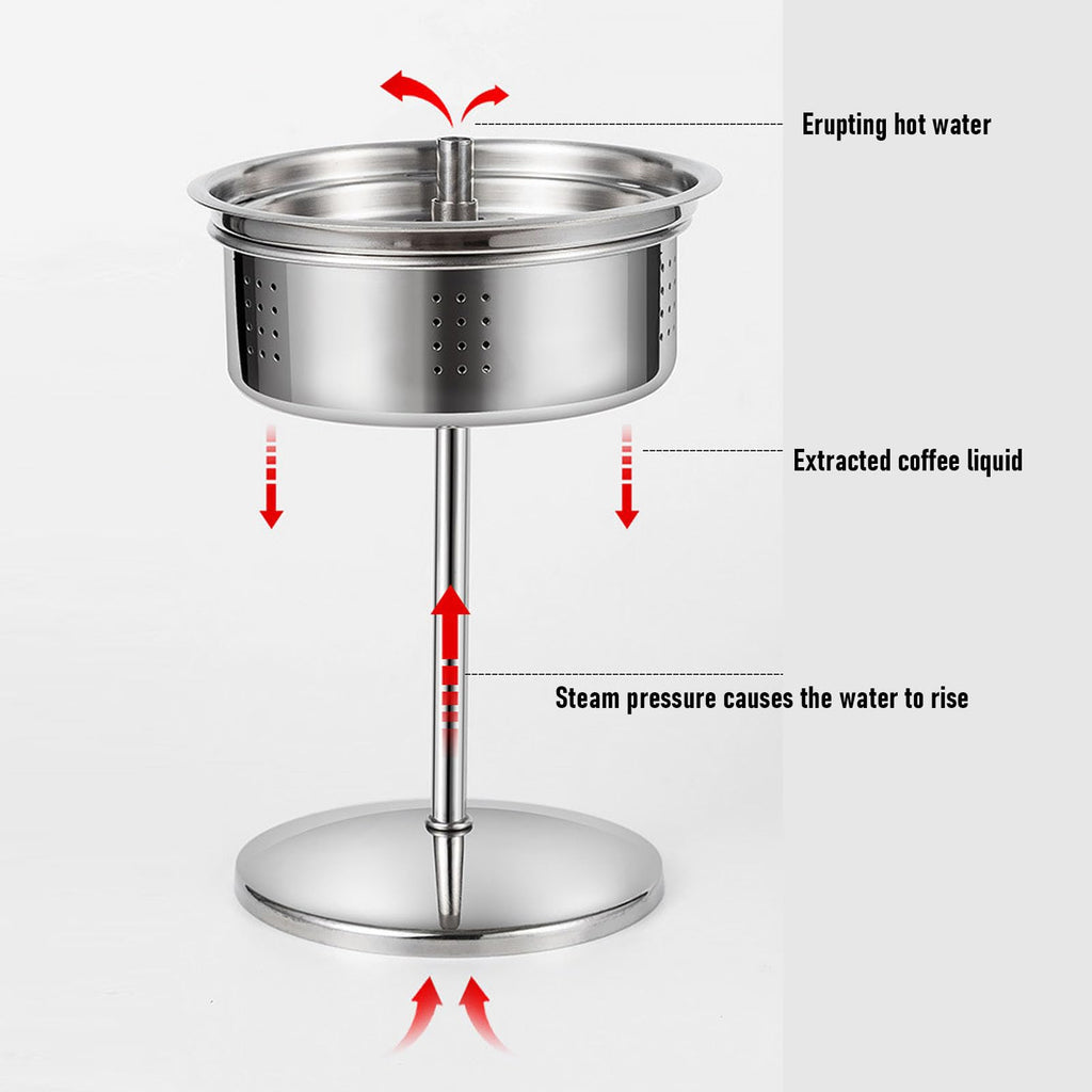 Stainless Steel 12 Cup Stovetop Coffee Pot V1812