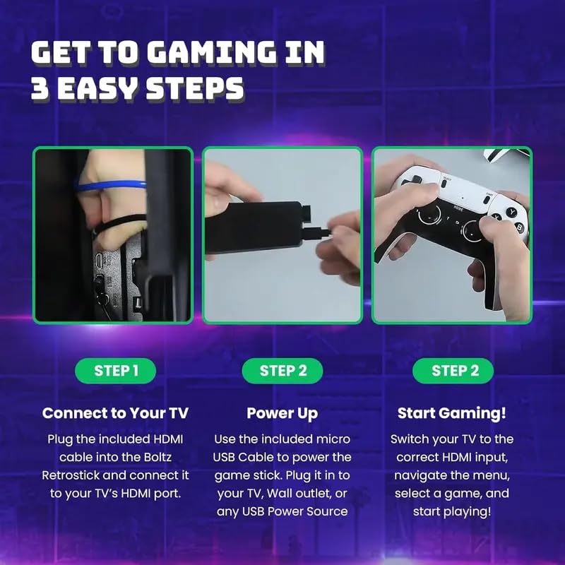 4K Wireless Retro Game Stick with 40000 Games and 26 Emulators N7505