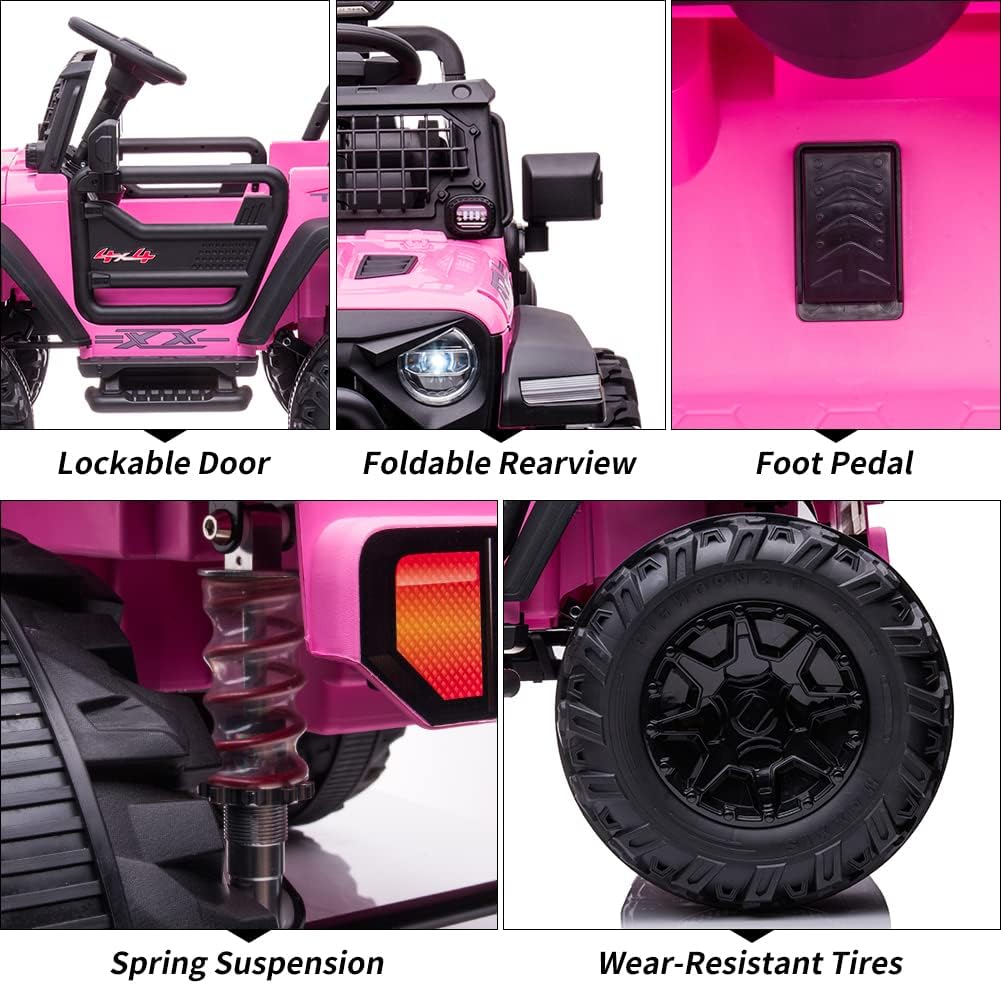 24V Kids Ride on 2 Seaters Electric Car with Remote Control Q6293