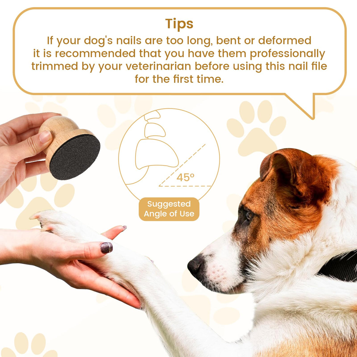 Dog Nail File with 3 Pcs Replaceable Sandpaper W216