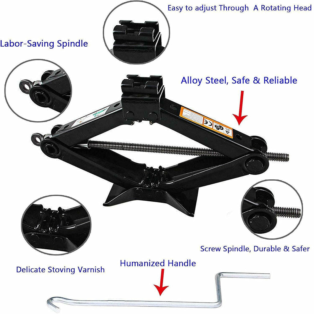 Spare Tire Tool Kit with Scissor Jack 2 Ton U87645