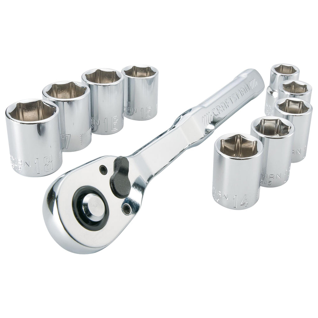 Mechanics Tool Set, Metric, 3/8 Inch Drive, 10 Piece K709425