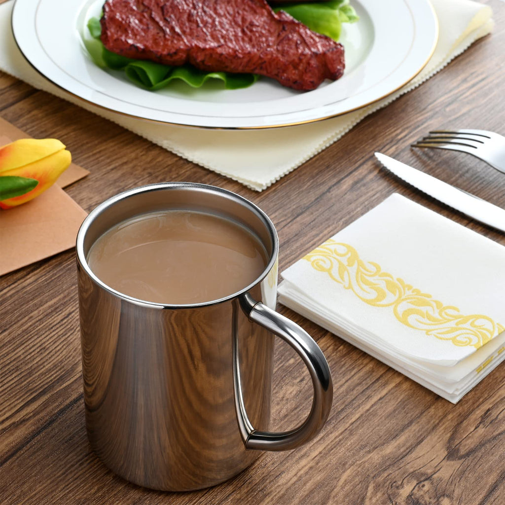 400ml Insulated Stainless Steel Coffee Mug Set of 2 T27051