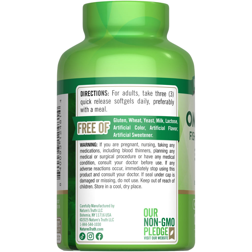Omega 3-6-9 Softgels 3600mg 120 Count Y3730