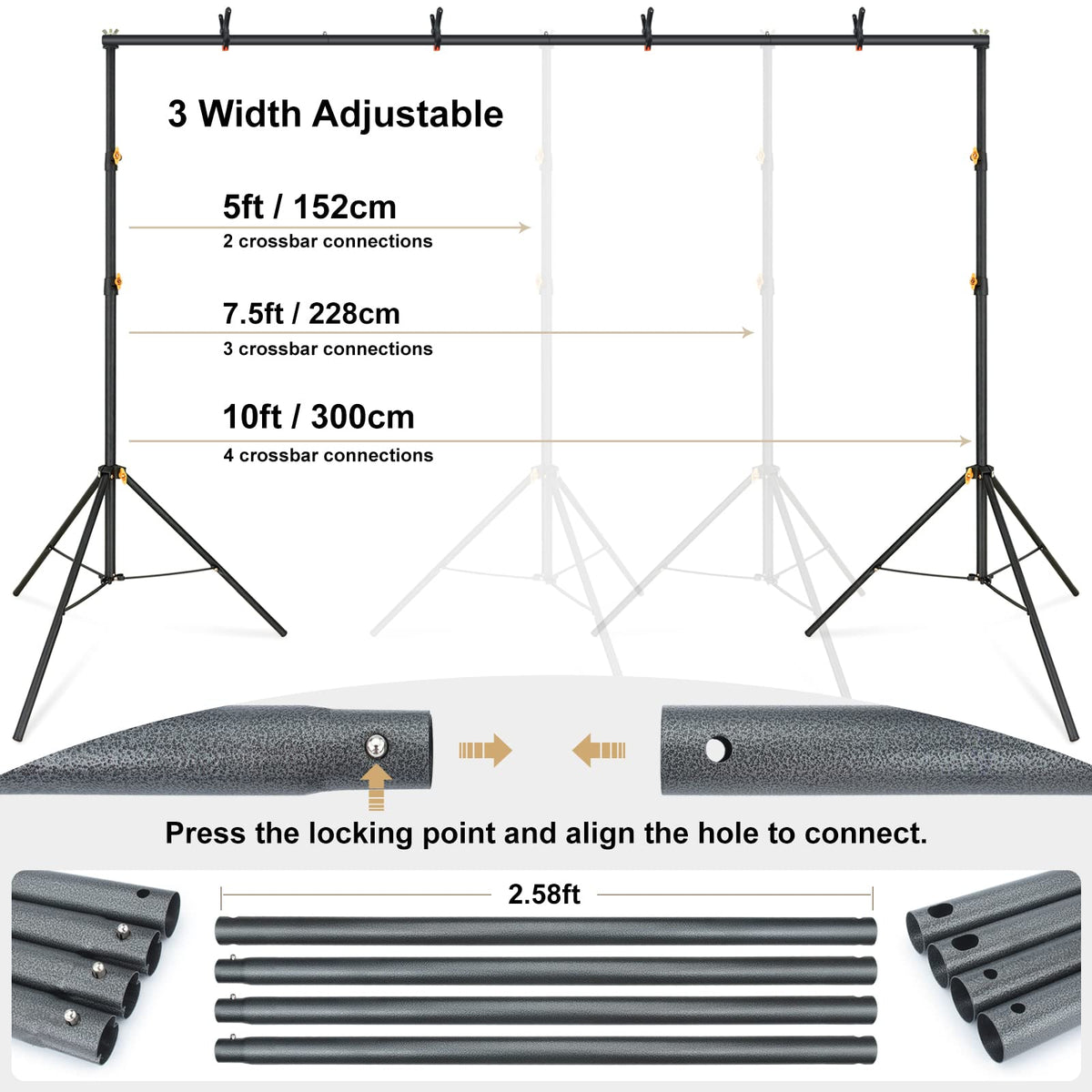 10x6.5ft Backdrop Stand Kit C813