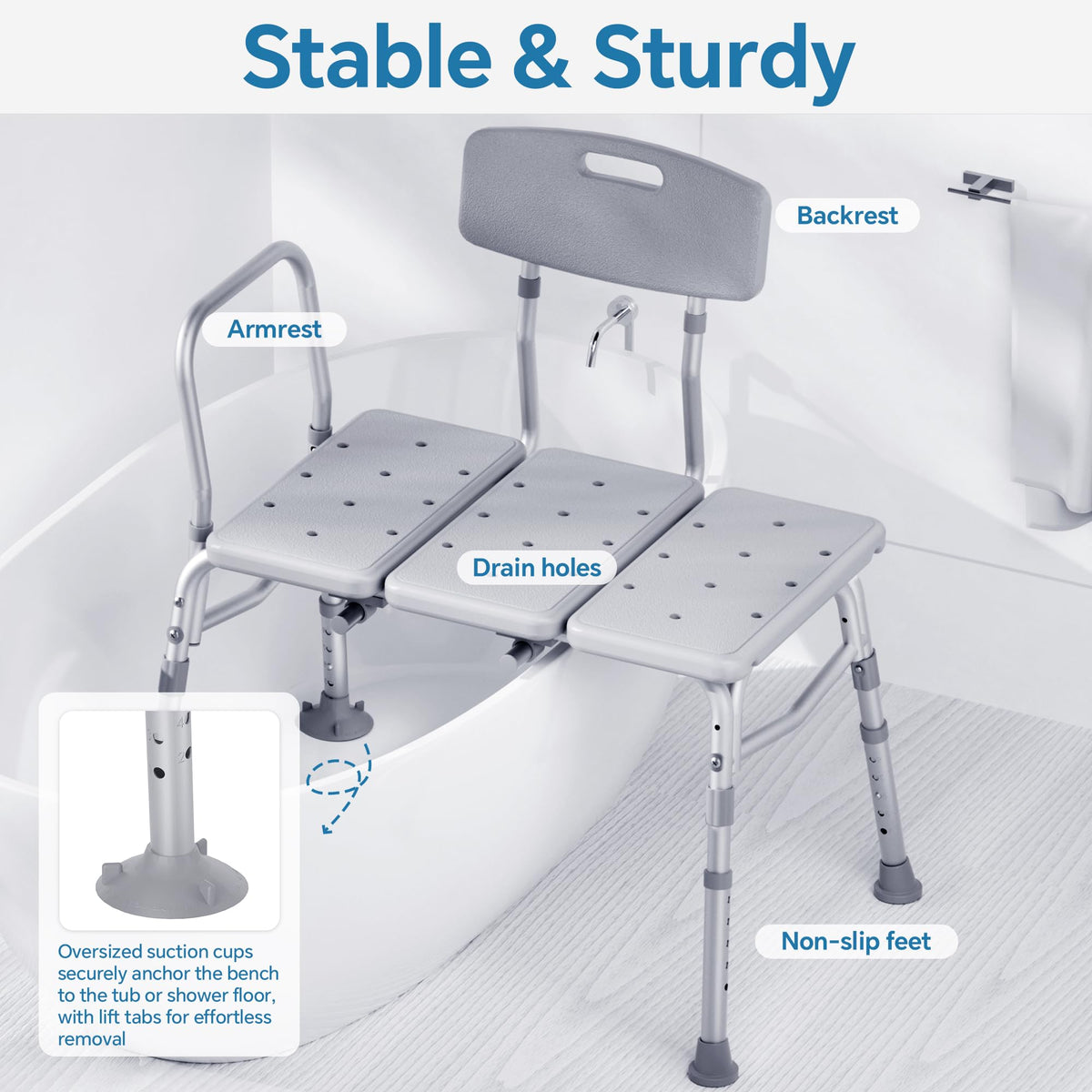 Tub Transfer Bench with Backrest I486609