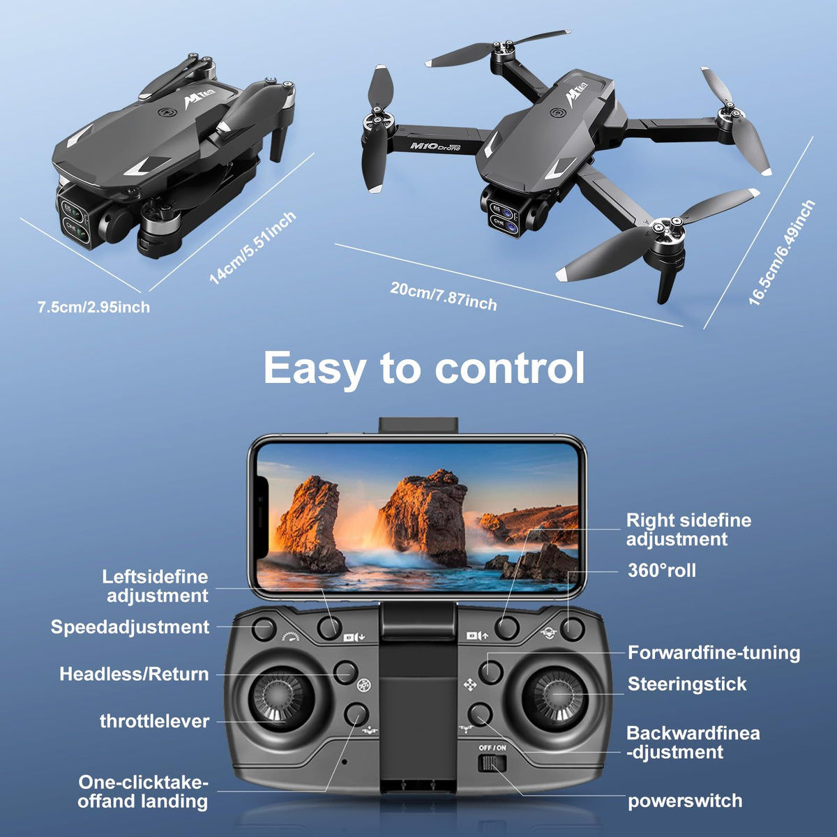 1080P HD Foldable Drone with Camera M64857