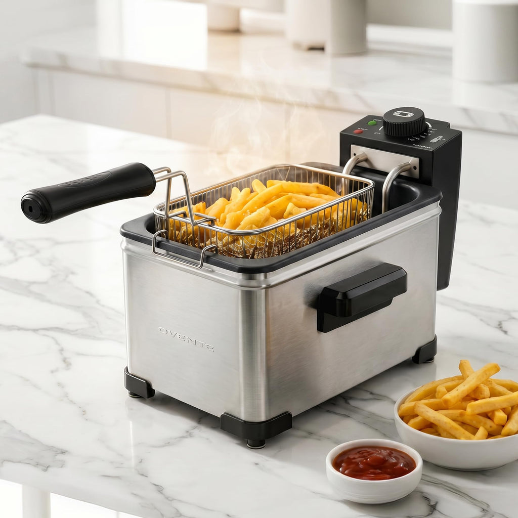 Electric Deep Fryer, 2L Capacity, 1500W, Silver A7841