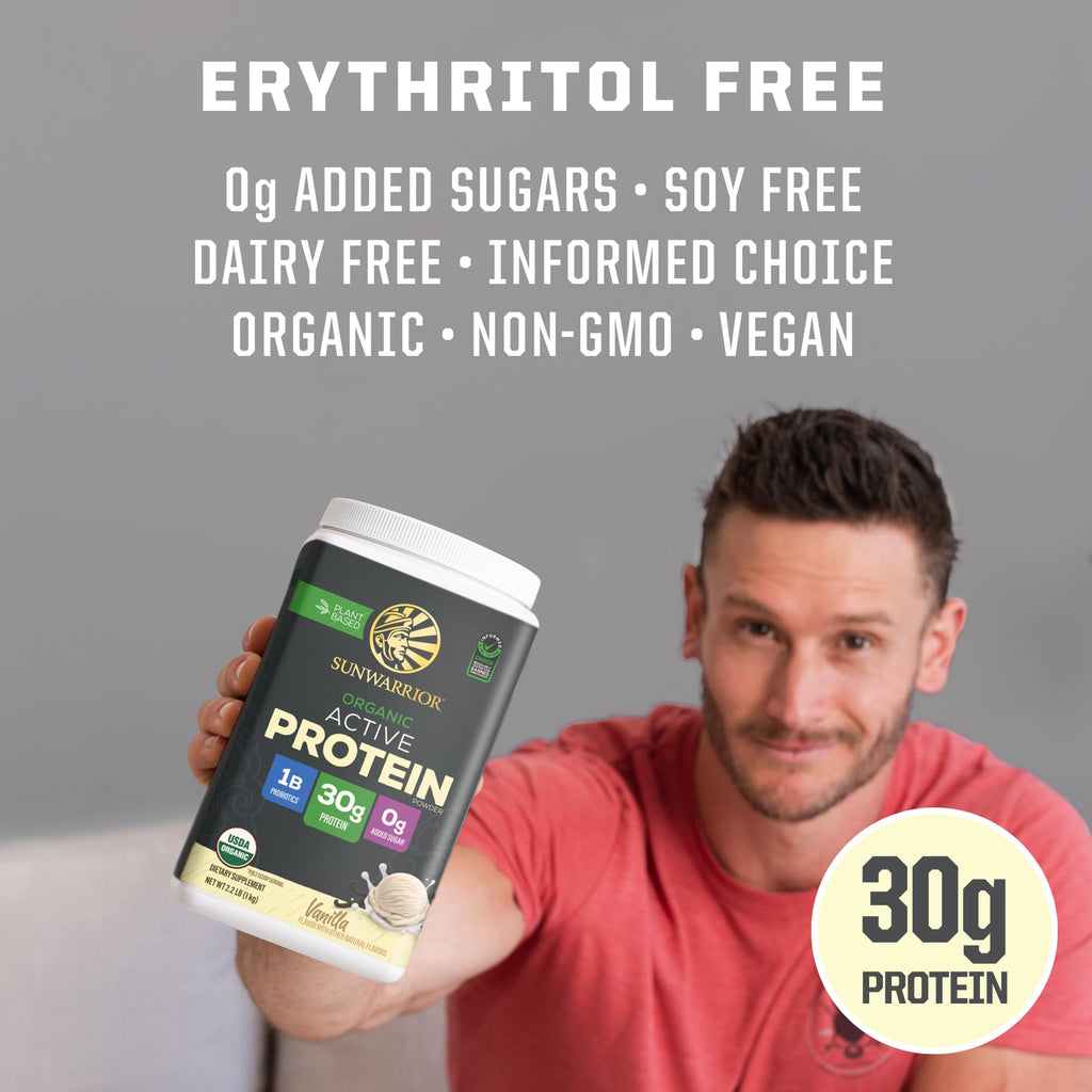 Organic Plant Based Protein Powder, Vegan, Vanilla, 20 Servings E708075