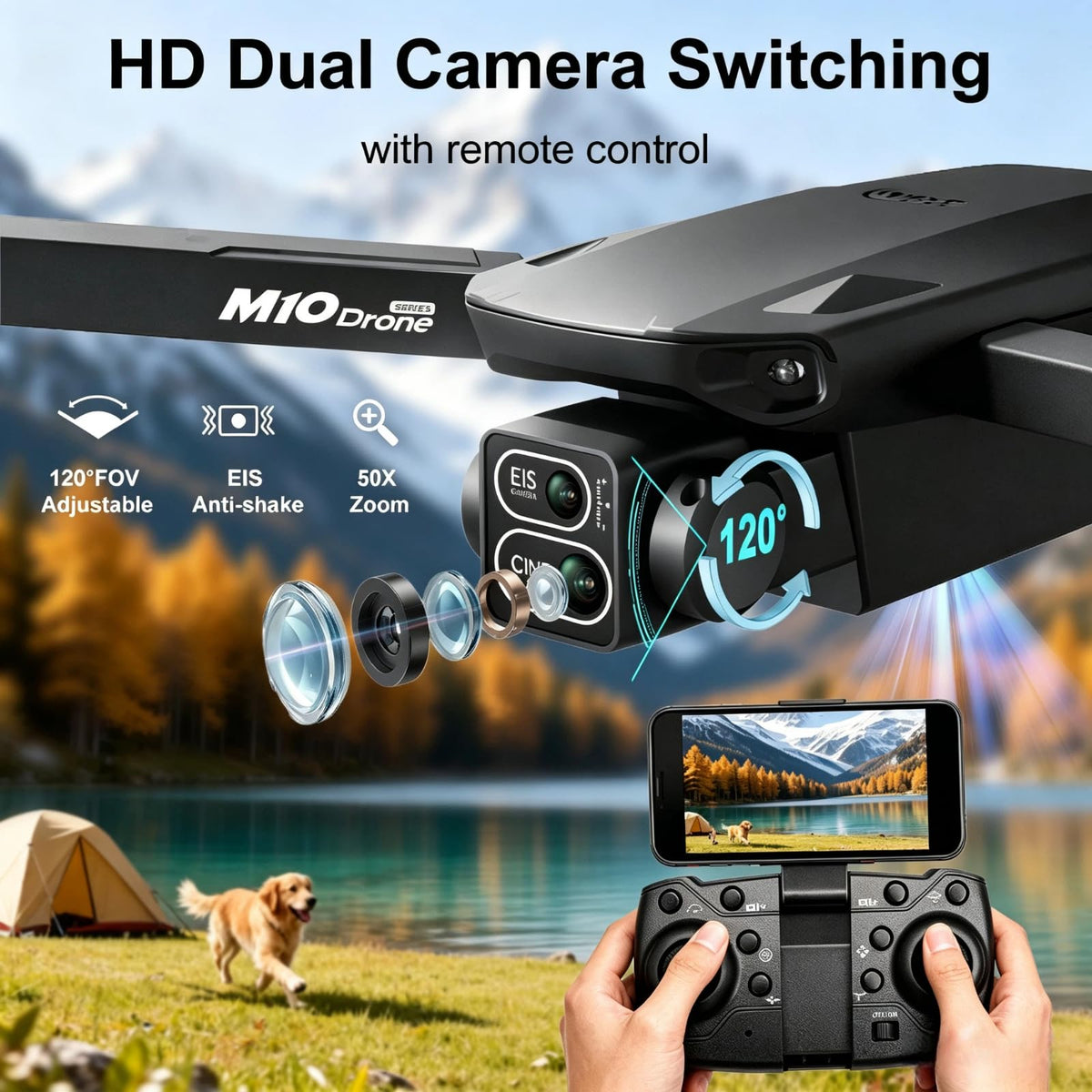 1080P HD Foldable Drone with Camera M64857