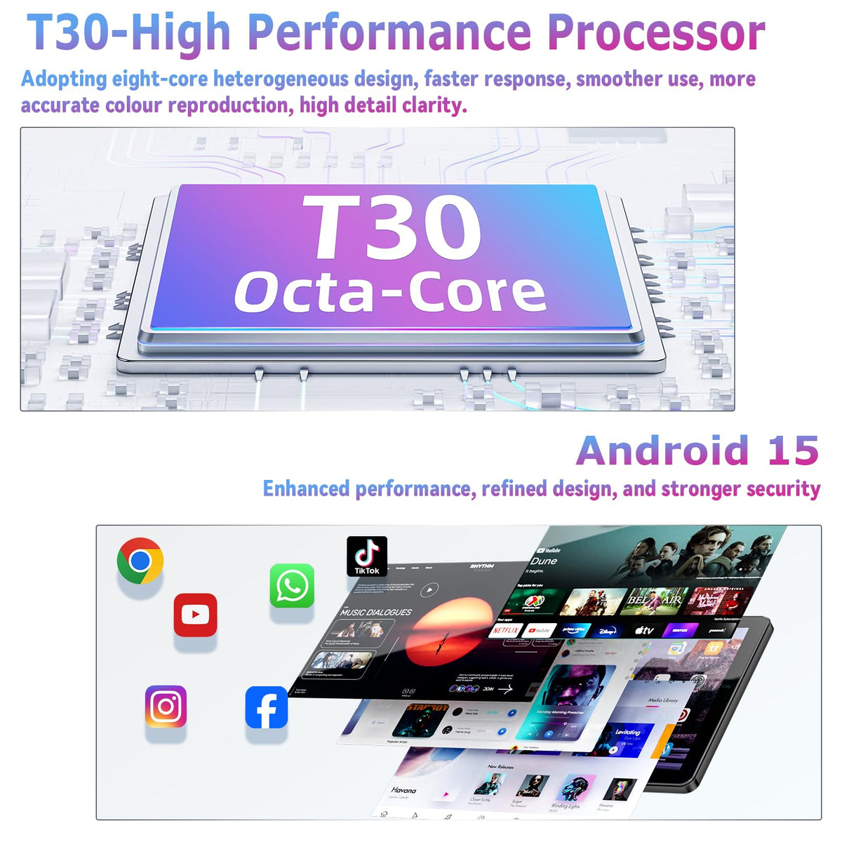10 inch Android Tablet with 18GB RAM 128GB ROM N524445