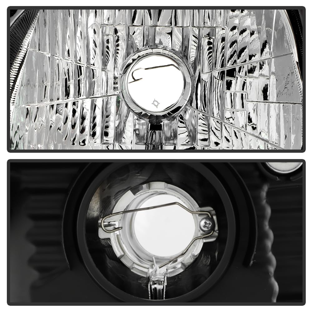 Black Housing Headlights Headlamps Pair Set I865105