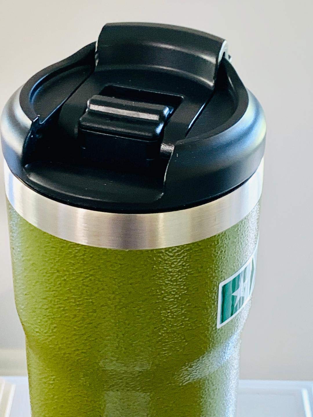 Double Walled Hammered Stainless Steel Tumbler With Handle X8983